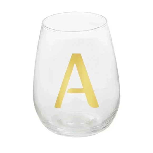 S Monogram Wine Glass - Picture 1 of 2